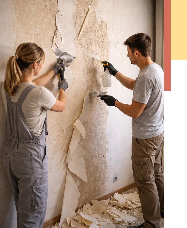 Снятие старых обоев в Салавате от 5601 руб. под ключ недорого | ОТДЕЛОЧНИК-Слв