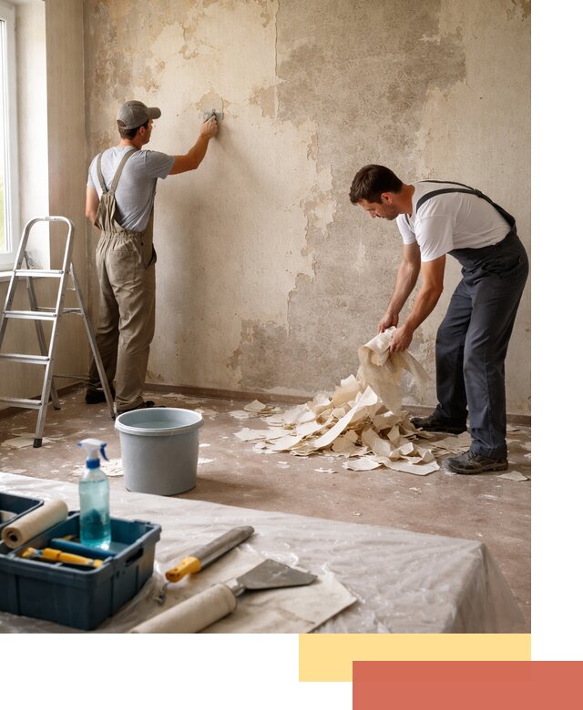 Снятие старых обоев в Салавате быстро и качественно