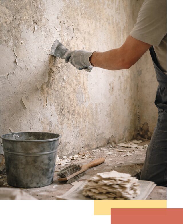 Удаление старой краски со стен в Салавате качественно и быстро