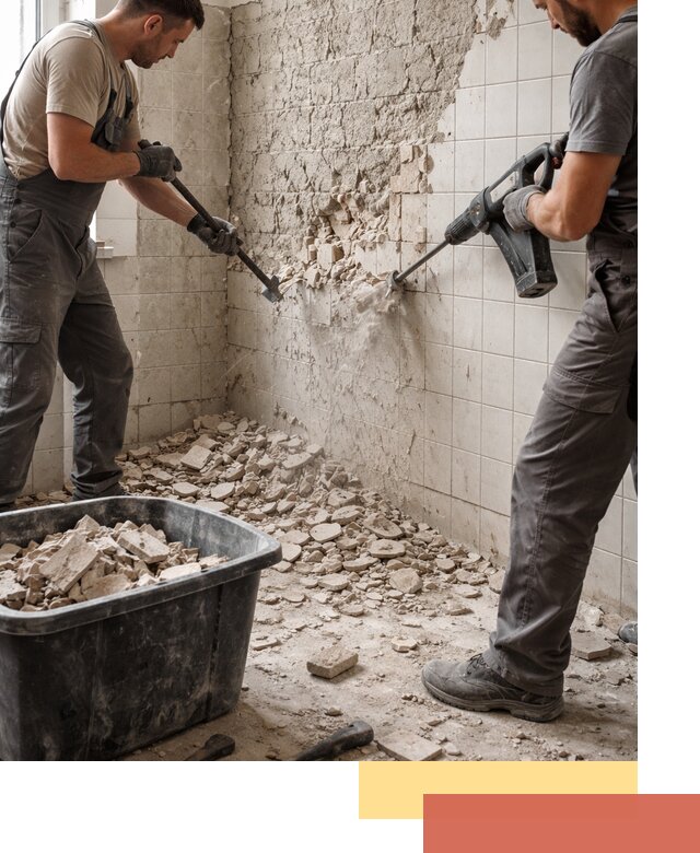 Демонтаж плитки со стен в Салавате быстро и аккуратно