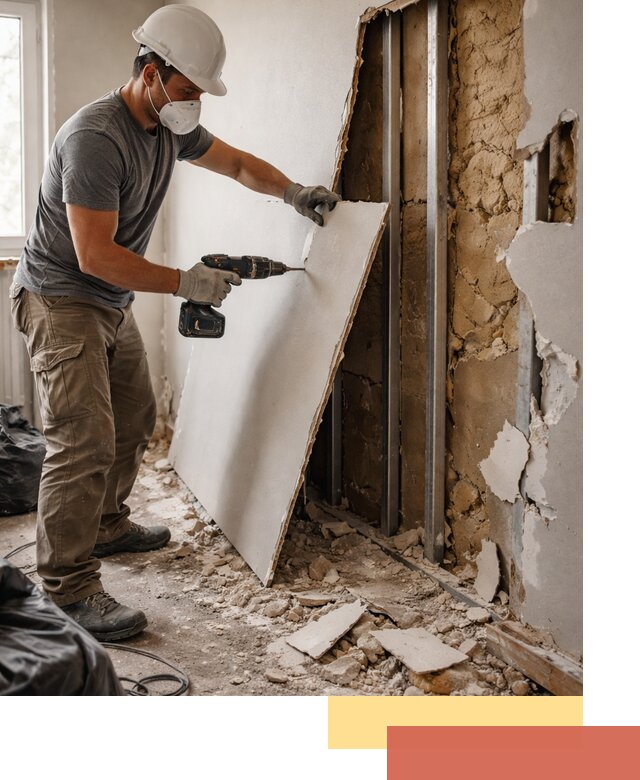 Демонтаж гипсокартона со стен в Салавате качественно и быстро