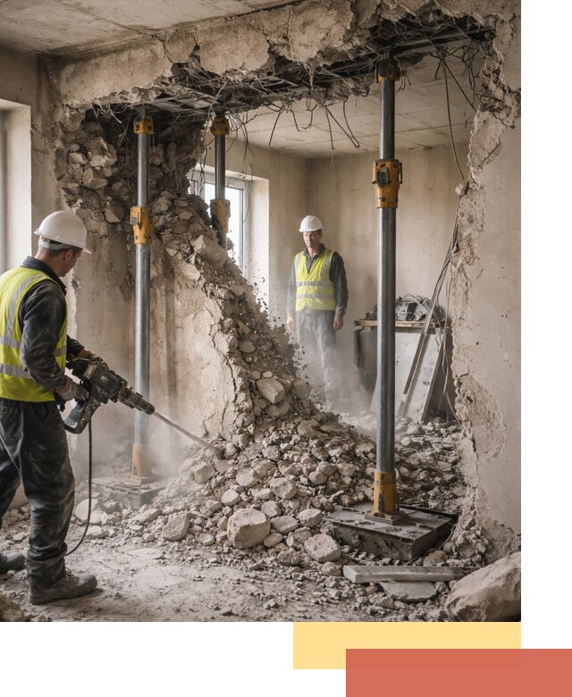 Снос несущих стен в Салавате с гарантией безопасности и качества