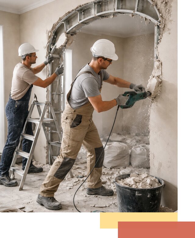 Демонтаж гипсокартонной арки в Салавате быстро и аккуратно