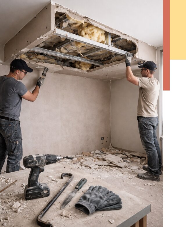 Демонтаж короба из гипсокартона в Салавате от 1622 руб. — быстро и недорого | ОТДЕЛОЧНИК-Слв