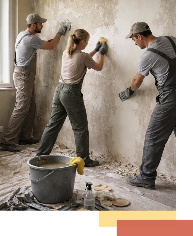 Очистка стен от клея и грунтовки в Салавате качественно и быстро