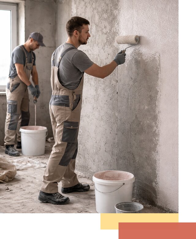 Нанесение бетоноконтакта на стены в Салавате для последующей отделки