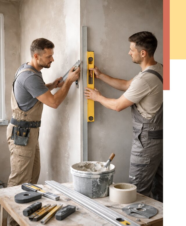 Выведение углов стен в Салавате от 1974 руб. быстро и недорого | ОТДЕЛОЧНИК-Слв