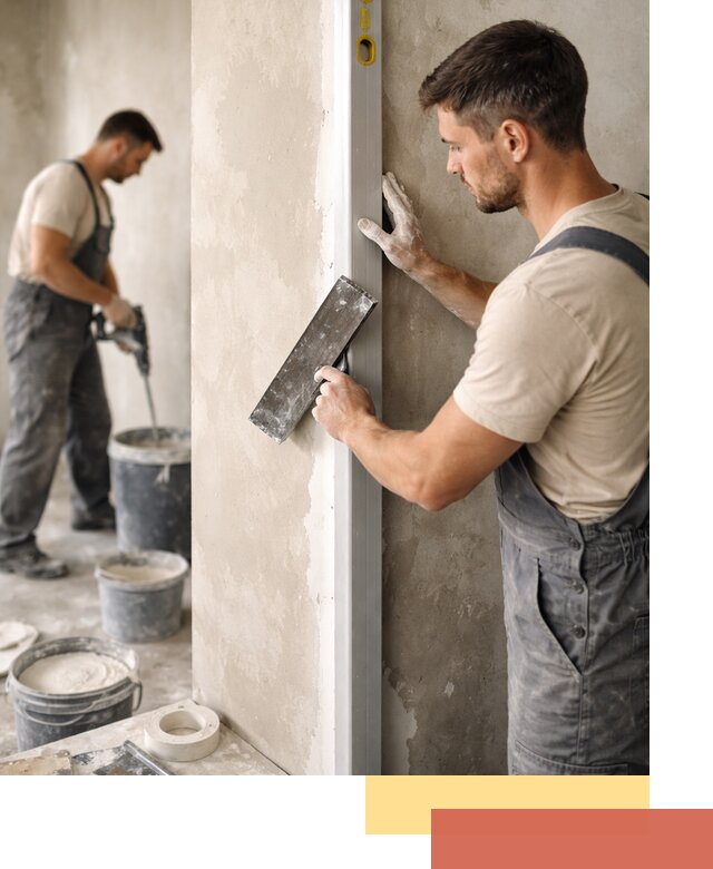 Выведение углов стен в Салавате: монтаж и оштукатуривание