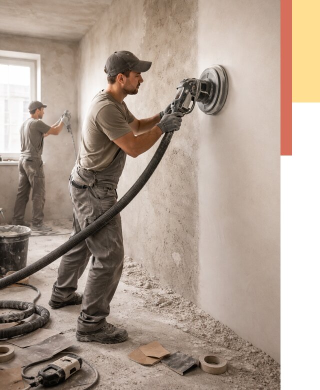 Шлифовка стен в Салавате от 1280 руб/м2 — быстро и недорого | ОТДЕЛОЧНИК-Слв