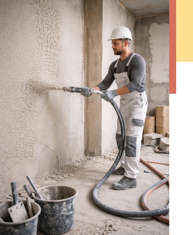 Машинная штукатурка стен в Салавате под ключ от 6935 руб./м2 | ОТДЕЛОЧНИК-Слв