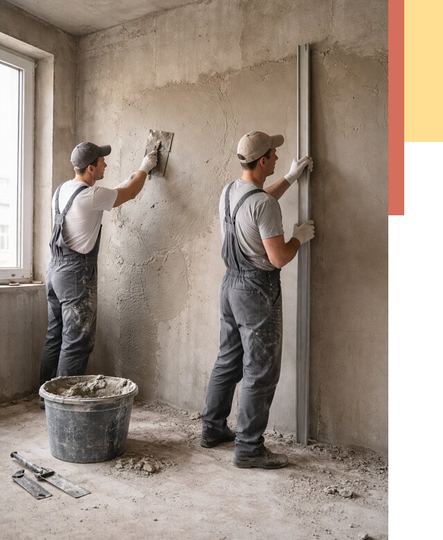 Штукатурка бетонных стен в Салавате от 4801 руб/м² — качественно и быстро | ОТДЕЛОЧНИК-Слв