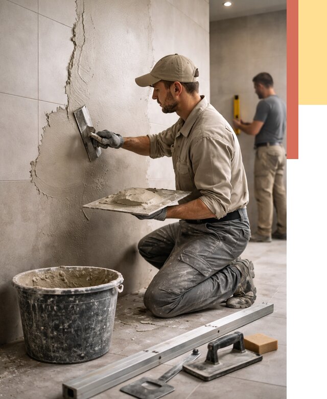 Штукатурка стен в ванной в Салавате от 4801 руб./м² — выравнивание под ключ | ОТДЕЛОЧНИК-Слв