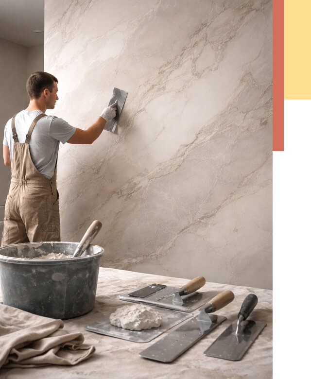 Декоративная штукатурка под мрамор в Салавате от 2987 руб./м² — быстро и недорого | ОТДЕЛОЧНИК-Слв