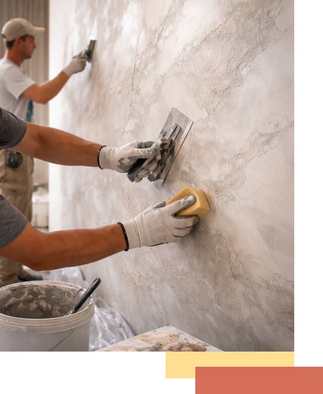 Декоративная штукатурка под мрамор в Салавате для стен и потолков