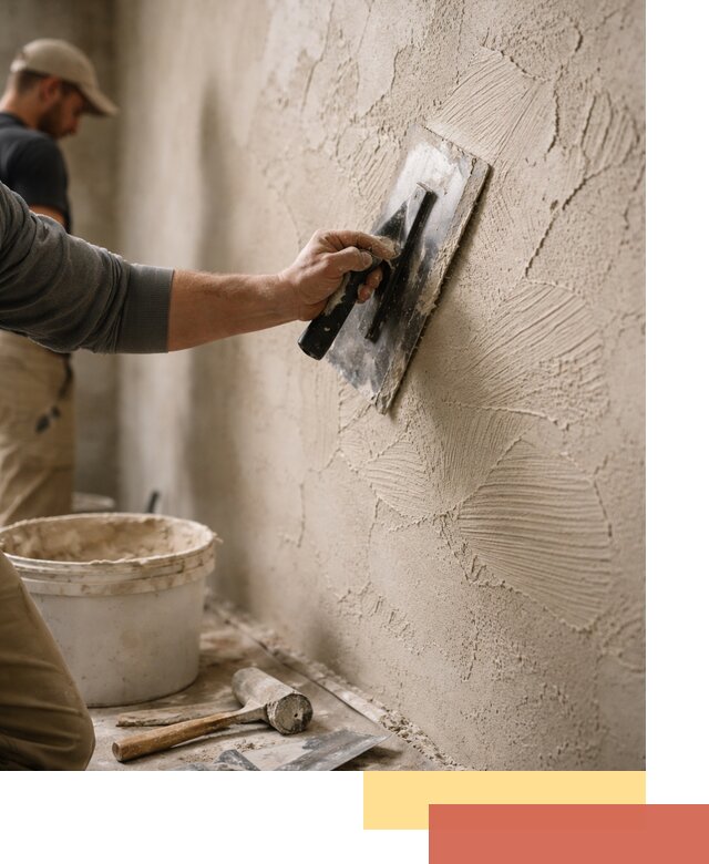 Фактурная штукатурка стен в Салавате — монтаж, отделка, реставрация