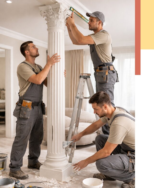 Установка декоративных колонн в Салавате от 12803 руб. под ключ | ОТДЕЛОЧНИК-Слв