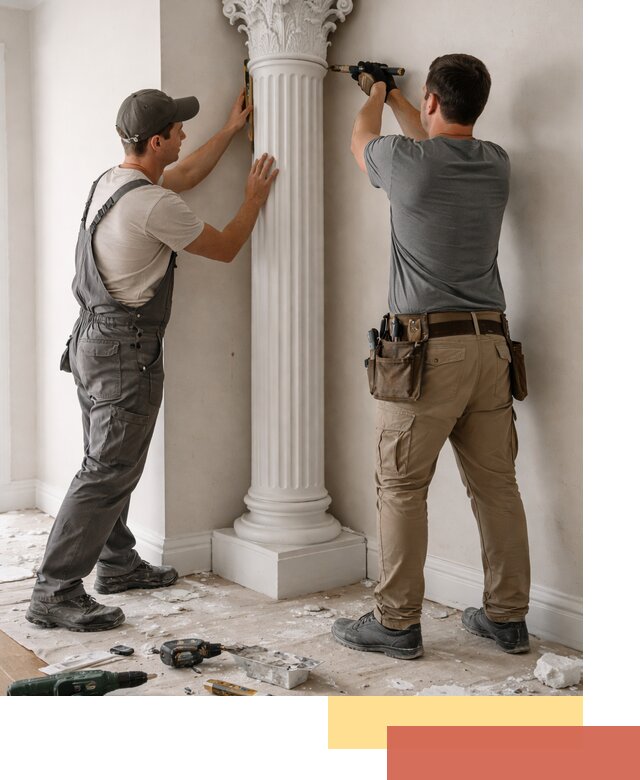 Установка декоративных колонн в Салавате под ключ