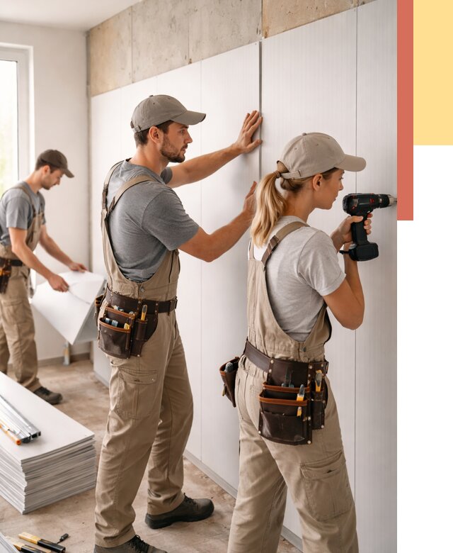 Монтаж ПВХ панелей на стены в Салавате от 480 руб/м2 — быстро и недорого | ОТДЕЛОЧНИК-Слв