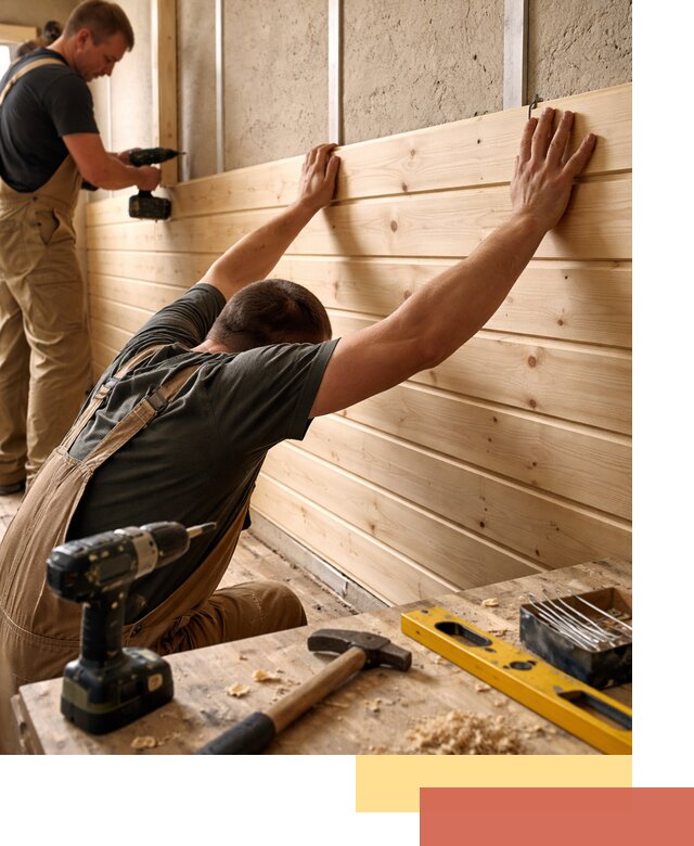 Монтаж деревянной вагонки на стены в Салавате быстро и качественно