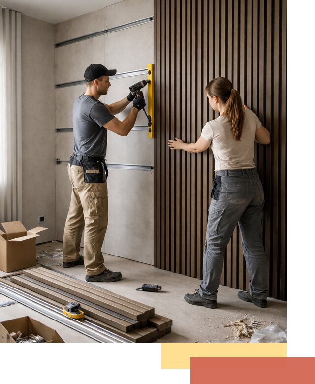 Монтаж реечных панелей на стены в Салавате