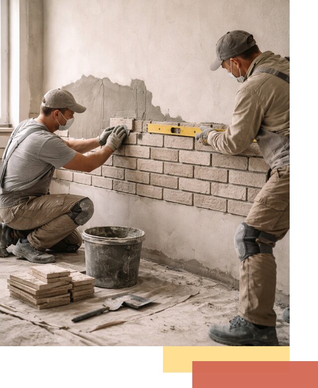 Монтаж декоративного кирпича профессионально в Салавате