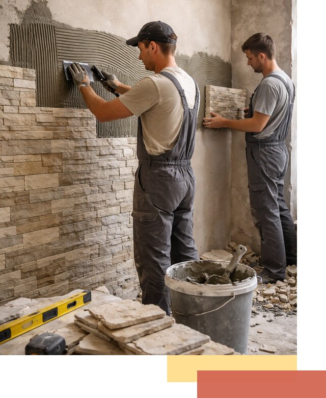 Монтаж искусственного камня в Салавате — облицовка стен и фасадов