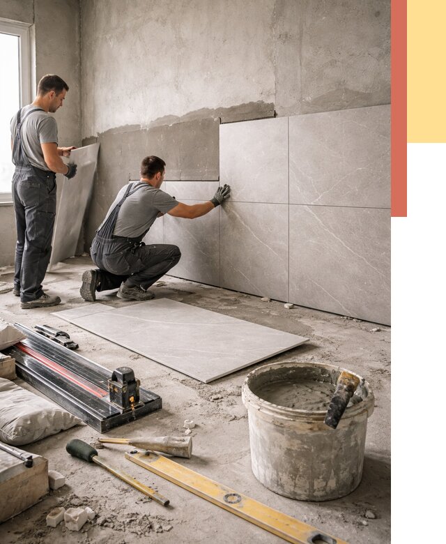 Облицовка стен керамогранитом в Салавате от 4481 руб./м² — услуги под ключ | ОТДЕЛОЧНИК-Слв