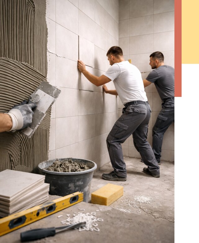 Укладка плитки на стены в Салавате от 907 руб. — качественно и недорого | ОТДЕЛОЧНИК-Слв