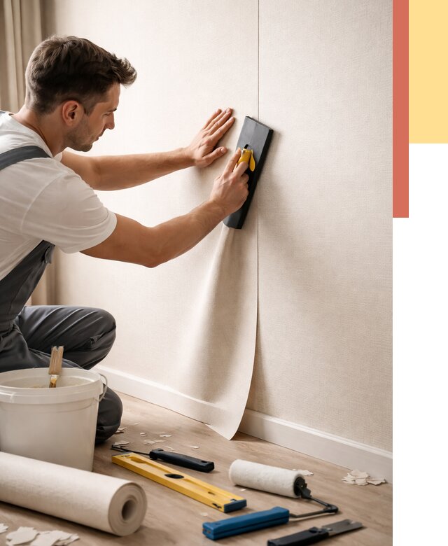 Поклейка виниловых обоев в Салавате от 4801 руб. | Быстро и недорого — ОТДЕЛОЧНИК-Слв