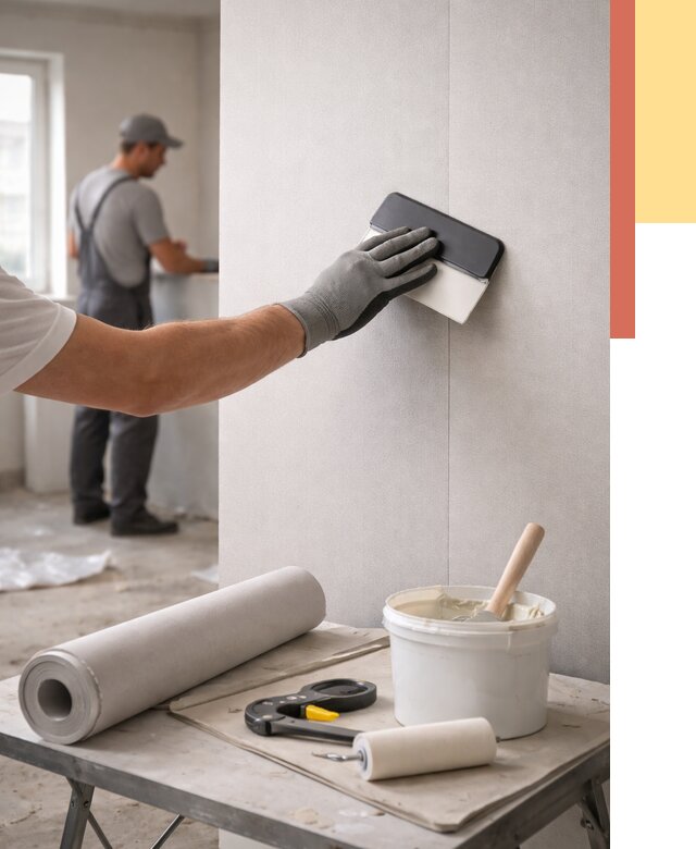 Поклейка обоев под покраску в Салавате от 3734 руб. за м2 | ОТДЕЛОЧНИК-Слв