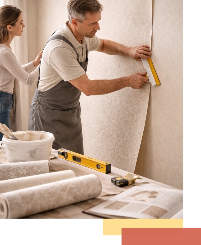 Поклейка обоев с подбором рисунка в Салавате