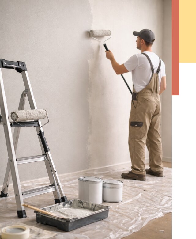 Покраска стен латексной краской в Салавате от 4801 руб. за м2 | ОТДЕЛОЧНИК-Слв