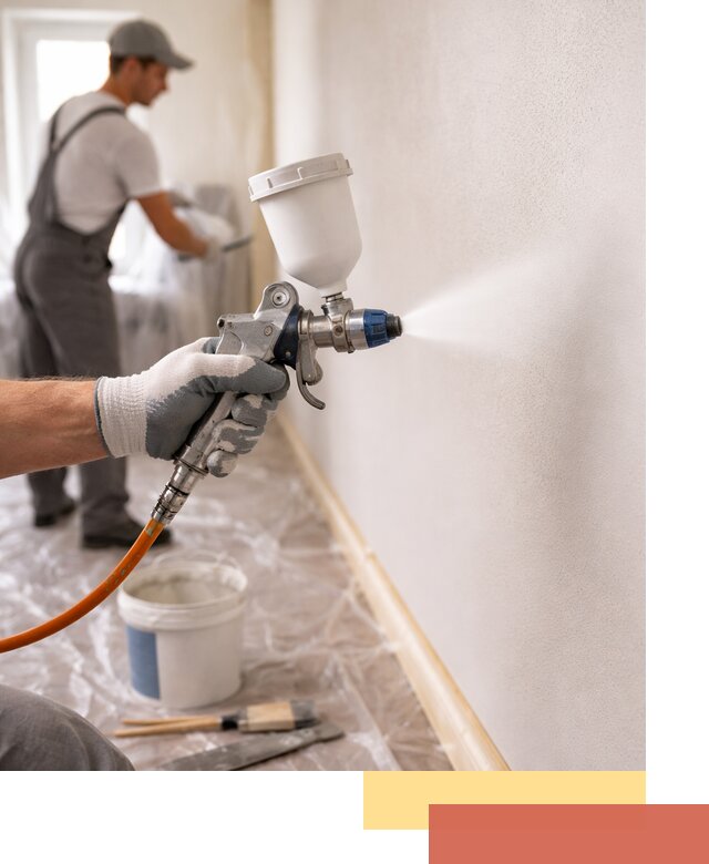 Покраска стен краскопультом в Салавате быстро и качественно