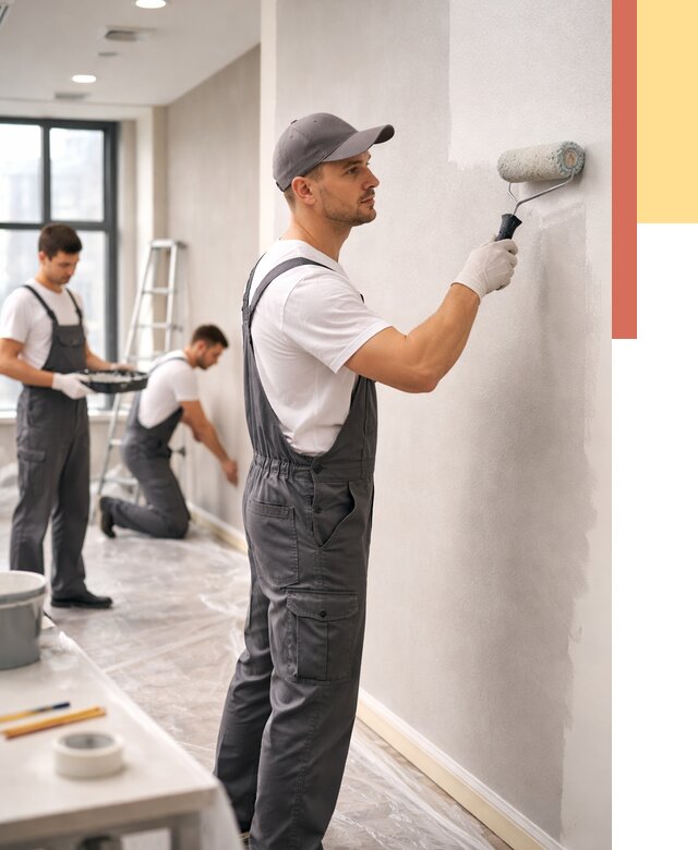 Покраска стен в офисе в Салавате от 9069 руб. — быстро и недорого | ОТДЕЛОЧНИК-Слв