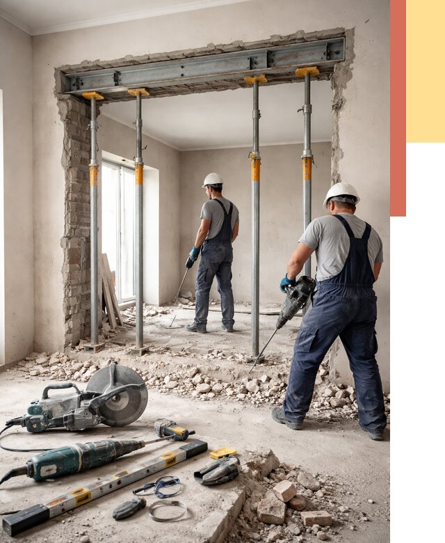 Прорезка проема в стене в Салавате от 4801 руб. — быстро и недорого | ОТДЕЛОЧНИК-Слв