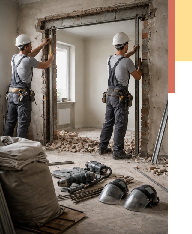 Расширение дверного проема в Салавате от 13336 руб. под ключ | ОТДЕЛОЧНИК-Слв