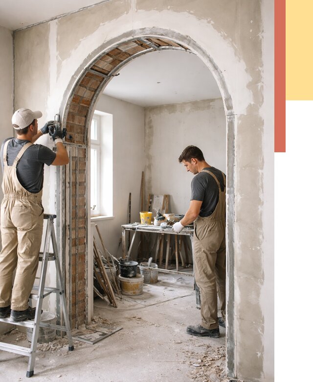 Устройство арочного проема в Салавате от 10136 руб. под ключ — быстро и недорого | ОТДЕЛОЧНИК-Слв