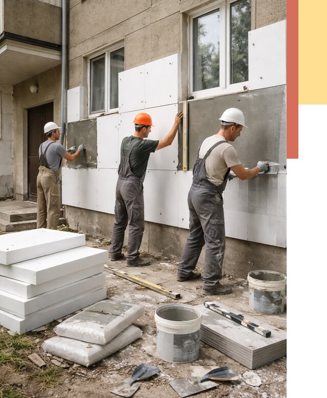 Утепление стен пенопластом в Салавате от 1867 руб. — недорого и под ключ | ОТДЕЛОЧНИК-Слв