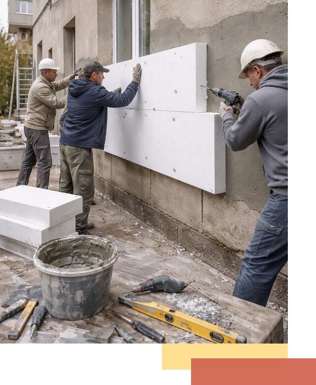 Утепление наружных стен пенопластом в Салавате