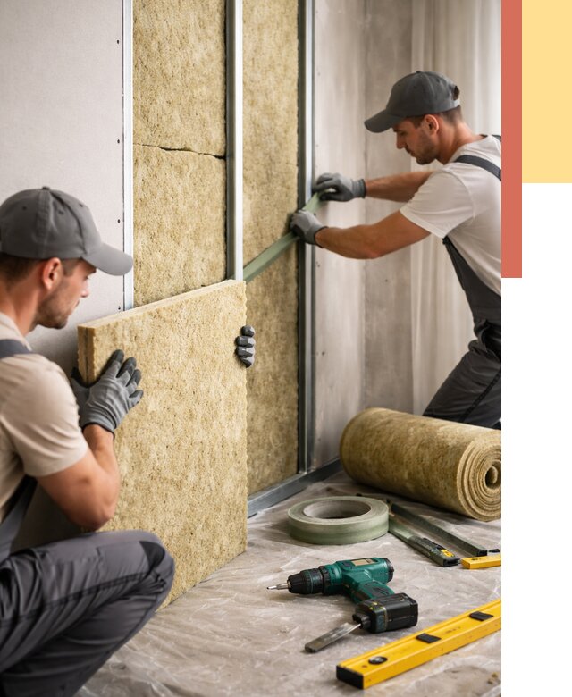 Шумоизоляция стен в Салавате под ключ от 1974 руб. | ОТДЕЛОЧНИК-Слв