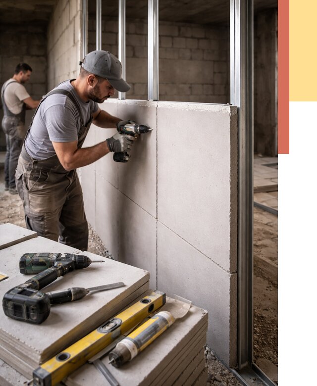 Кладка влагостойких перегородок ПГП в Салавате от 1280 руб. под ключ | ОТДЕЛОЧНИК-Слв