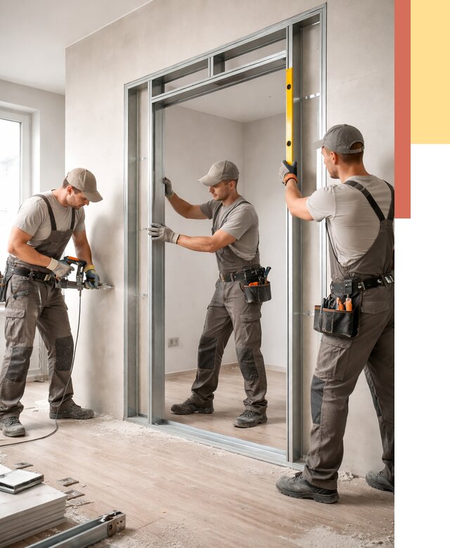 Устройство дверного проема в перегородке в Салавате от 4801 руб. под ключ | ОТДЕЛОЧНИК-Слв