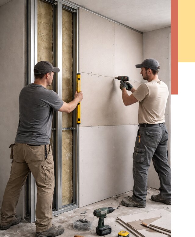 Монтаж двухслойной перегородки из гипсокартона в Салавате от 1547 руб. | ОТДЕЛОЧНИК-Слв