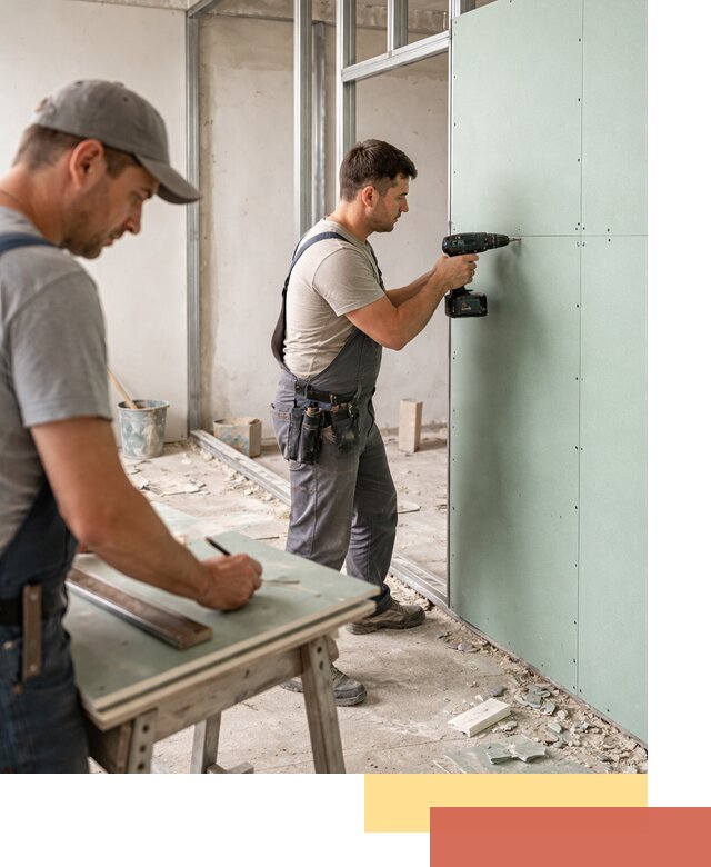 Перегородки из влагостойкого гипсокартона под ключ в Салавате