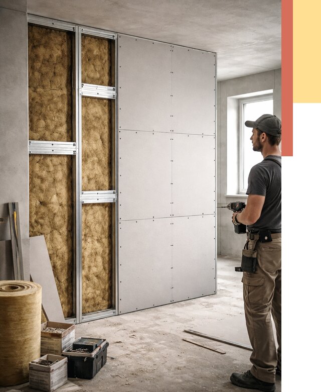 Усиленная перегородка под навеску в Салавате от 13656 руб. — монтаж под ключ | ОТДЕЛОЧНИК-Слв