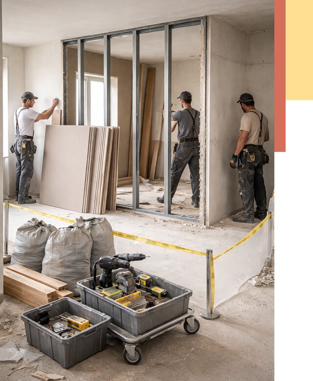 Перенос гипсокартонной перегородки в Салавате под ключ от 4801 руб. | Демонтаж и монтаж – ОТДЕЛОЧНИК-Слв