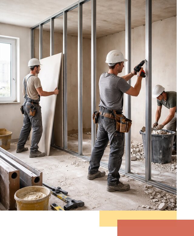 Перенос гипсокартонной перегородки в Салавате профессионально и быстро