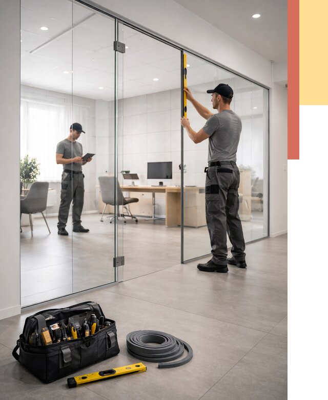 Цельностеклянные перегородки под ключ в Салавате от 10136 руб. — монтаж и цены | ОТДЕЛОЧНИК-Слв