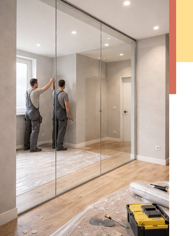 Безрамные стеклянные перегородки в Салавате — монтаж от 10136 руб. | ОТДЕЛОЧНИК-Слв