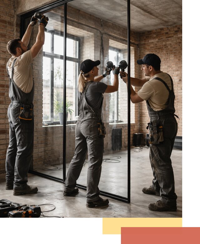 Стеклянные перегородки лофт — изготовление и монтаж в Салавате